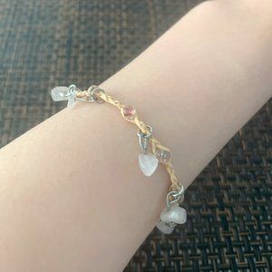 Natural Crystal Gemstone Chip Bracelet